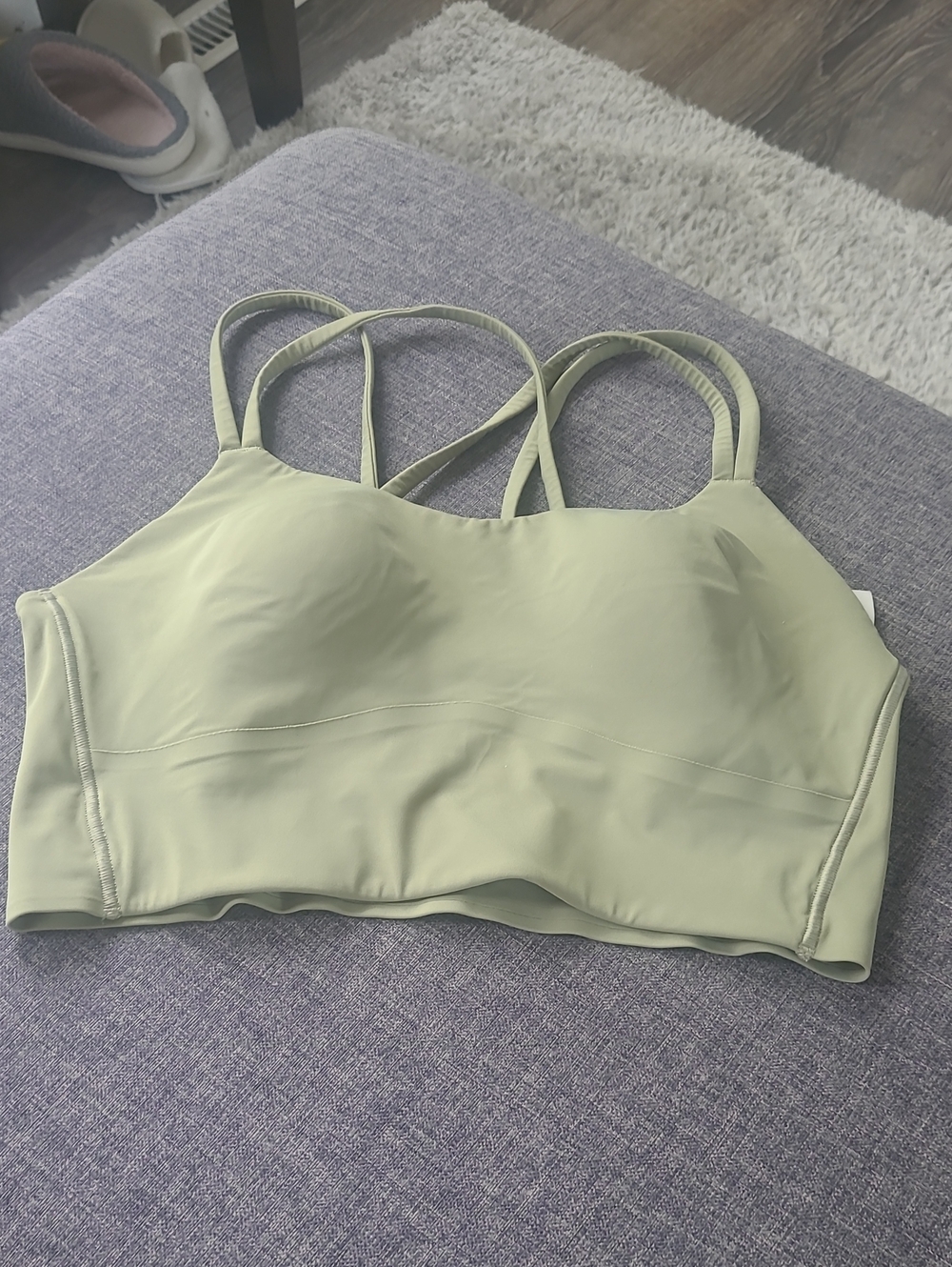 lululemon athletica Light Sage Strappy Sports Bra